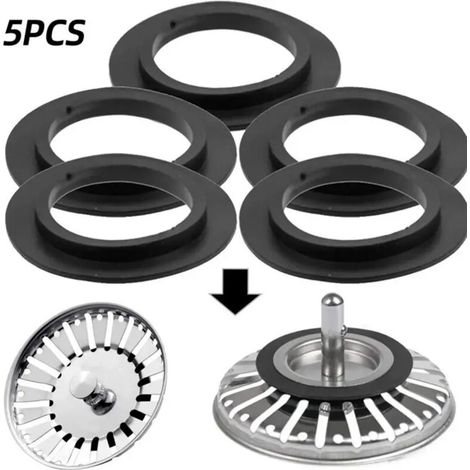 Lot de 5 joints d'étanchéité en caoutchouc pour bouchon d'évier – Diamètre 54mm – Étanchéité parfaite pour fuites d'eau (1/5)