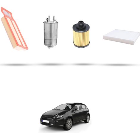 Kit tagliando 4 filtri compatibile con Fiat Punto EVO 1.3 D Multijet 55kw dal 2009 al 2012 (1/5)