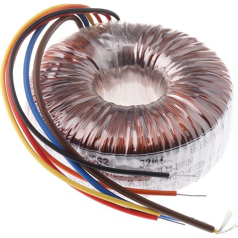 Rs Pro – Transformateur torique 2 sorties 230V c.a. 2 x 25V c.a. 50VA – Courant 1A – Pour applications électriques fiables