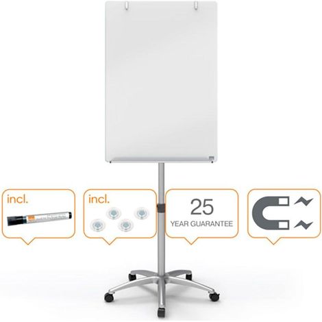 Acco Nobo Diamond chevalet mobile verre transparent (1/3)