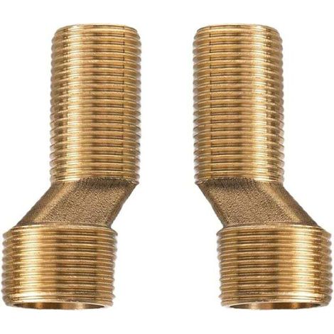 Ulisem2 pièce Adaptateur de robinet de douche avec bras pivotant, connecteur en laiton de 3/4" à 1/2" pour robinets de salle de bain (1/4)