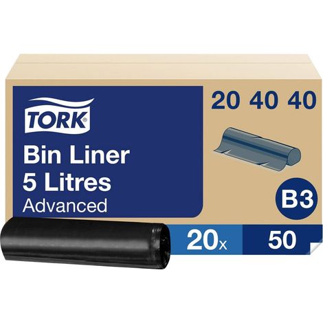 TORK Advanced 204040 Sacchetto per rifiuti 5 l Plastica Nero 1000 pz. (1/2)