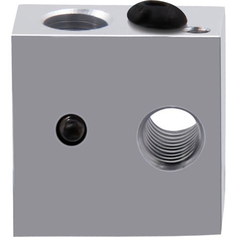 Bloc Chauffant en Aluminium pour Imprimante 3D Makerbot MK7 MK8 – Pièce de Rechange pour Tête d’Extrusion et Hotend 1 Pièce, Argent