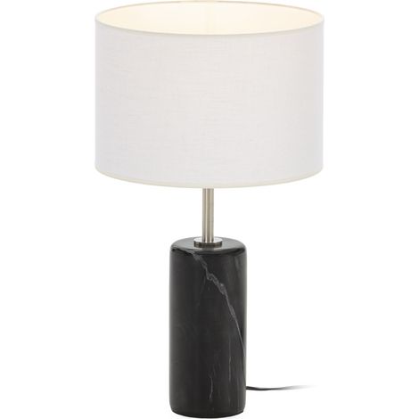 Lampara Sobremesa 10X10X40 Marmol Negro/Laton Niquel Sin Pantalla (1/2)