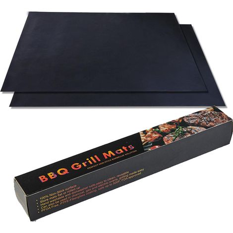 33 x 40 cm Antihaft-Grillmatte – Grillbesteck-Set für Holzkohle- und Elektrogrills – Grillzubehör