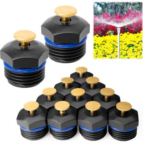 Filiyano-Lot de 12 têtes d'arrosage à brumisation, buse agricole réglable à 360° pour l'irrigation de jardin, tête d'arrosage universelle pour (1/5)