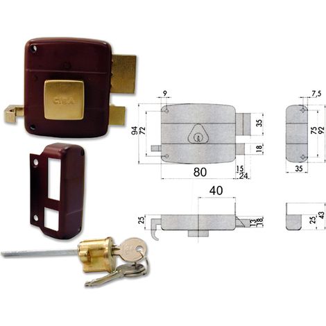 CISA 50110 70 MM SX SERRATURA APPL. LEGNO CIL. STACC.