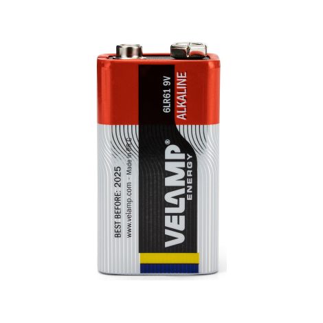 Pila alcalina de 9V 6LR61 VELAMP (1/2)