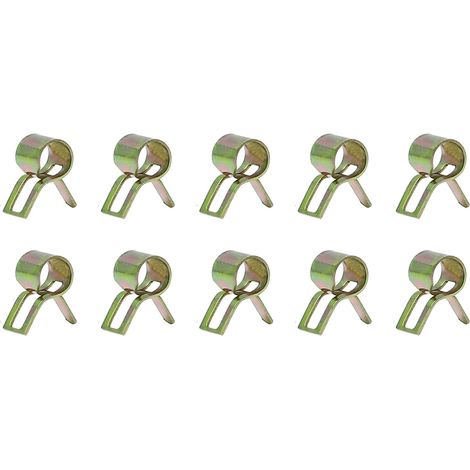Ressort Tuyau Pinces 6mm/0.24" 40Pcs Métal Clip pour Maison Jardin Tube Tuyau Fixation (1/5)