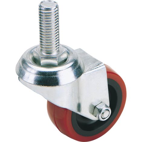 Draper 65520 - Bullone di fissaggio ruota pivotante, in poliuretano, 100 mm di diametro