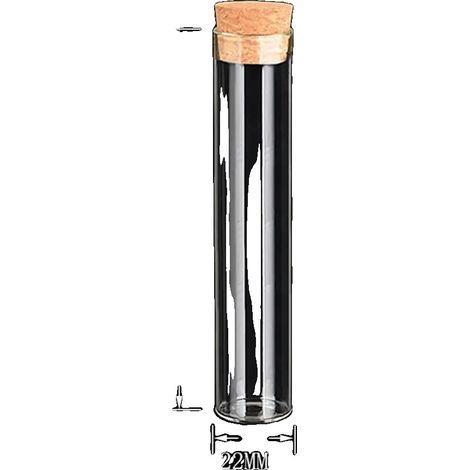 Bouteilles en verre, fermeture en liège, design écologique, 30ml-22x120mm (1/2)