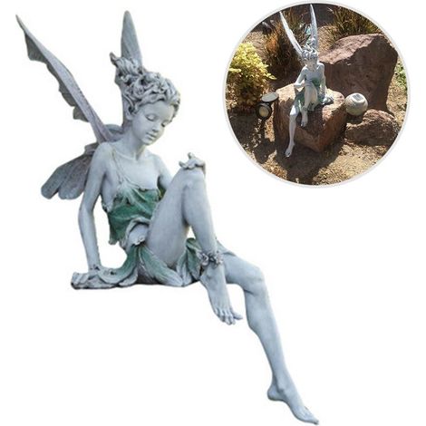 Statue de Fée de Conte pour Jardin - Décoration Paysagère en Résine Durable (1/5)