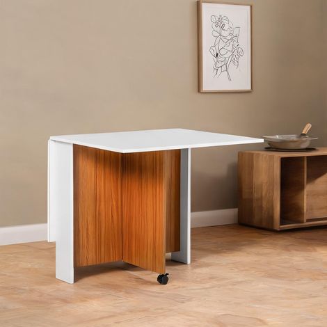 Table de salle à manger bianco legno naturale 120 x 80 x 73 cm (1/5)
