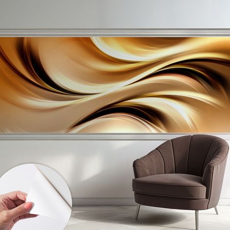 Fotomurale adesivo stickers - murali decorativo - soggiorno moderno - effetto realistico - Linee fluide 250x104 cm (1/5)