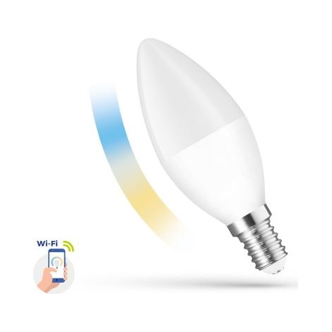 LED-Kerzenlampe 5W, 3000-6500K, E-14 230V CCT+DIM Wi-Fi SpectrumSMART WOJ+14413