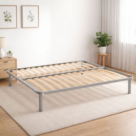 Dmora - Somier doble Dgome, Base ortopédica de contrachapado de abedul de 13 lamas, 100% Made in Italy, 180x190h34 cm (1/3)