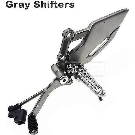 Motorrad-Fußrasten/Schalthebel links für Kawasaki Ninja 300/250/R Z250 Z300 EX250 EX300 – 1 Stück, Größe L, grau (1/5)