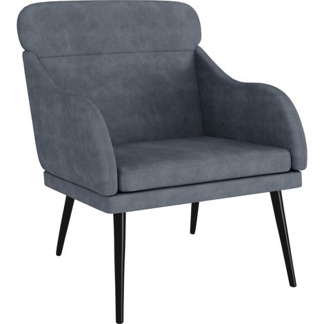 Sessel Dunkelgrau 63x76x80 cm Samt vidaXL (1/5)