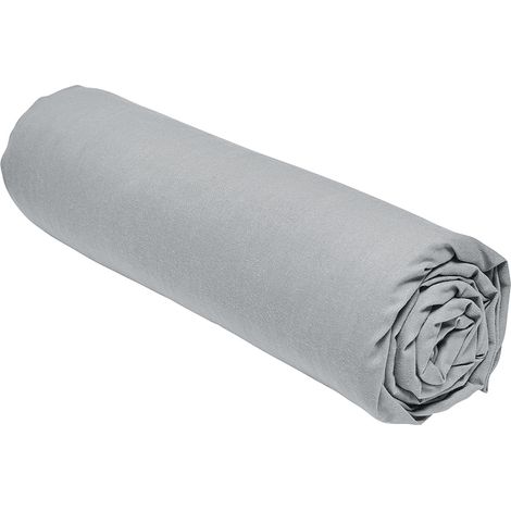Drap housse TODAY Essential - 140 x 200+30 cm - 2 personnes - 100% Coton uni - Acier