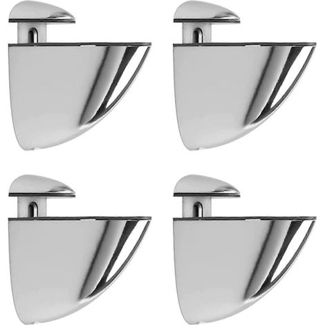 Supports d'étagère en verre réglables, lot de 8, alliage de zinc (1/5)