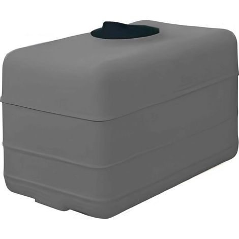 Cuve récupération eau de pluie 500L – Réservoir cubique gris en polyéthylène – Traitement anti-UV – Pour stockage hors sol – Elbi (1/4)