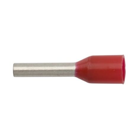 Isolierte Kabelendhülse 1mm2/8mm rot verzinnt TI1L8 /100 Stück/