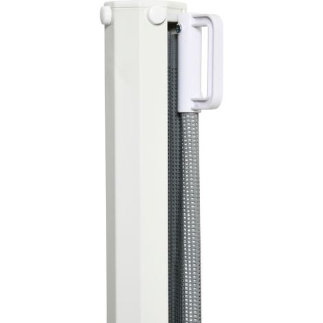 Barriera di sicurezza avvolgibile per animali e bambini grigia 115 x 82,5 cm HOMVRA