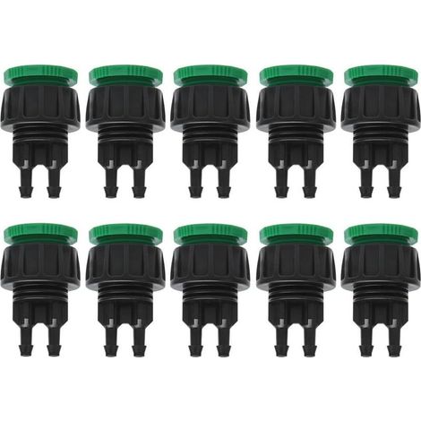 Conector, Conector rápido para manguera de jardín, Accesorios de riego para agricultura G4/6 a 4/7, 10 unidades (1/4)