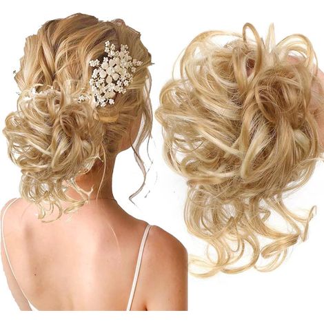 pasador para el cabello - postizos para moño con elástico - postizos para cabello fino - cordón elástico - postizo -105 (1/3)
