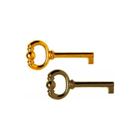 CHIAVI PER MOBILI IN ZAMA- - mm.74 lunghezza gambo mm.43 - bronzo sfumato - 5 pezzi