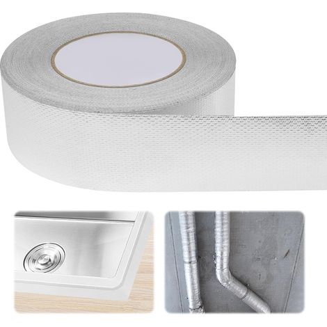 5cm x 50m Aluminium, Étanchéité Ruban Adhésif Aluminium, Argenté Isolant Thermique, Indéchirable Ruban Alu pour Tuyaux Réparation Bricolage (1/5)