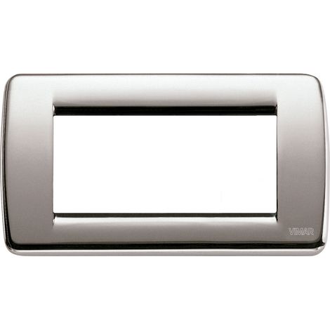Placca Rondò 4M nichel spazzolato Vimar Idea 16754.34