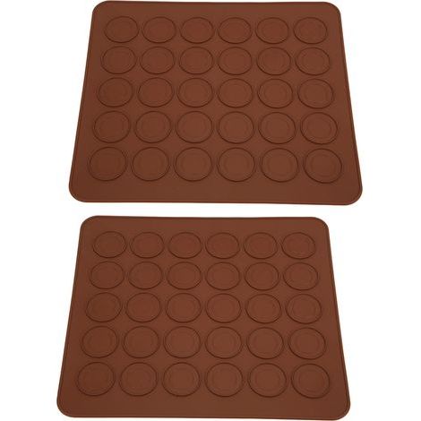2-teilige Silikon-Backmatte mit 30 Löchern, antihaftbeschichtet, für Macarons, als Ofenmatte, Küchenbackzubehör (1/5)