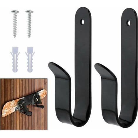 Ecleanfy - Support mural pour planche de surf (noir), support mural pour planche de surf (1/3)