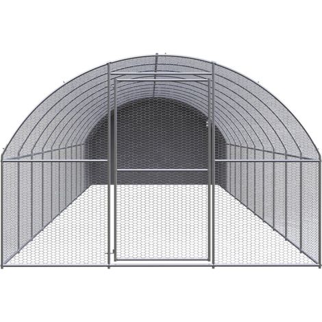 Hühnerstall für außen 3x12x2 m verzinkter Stahl