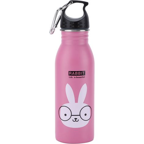 Gourde Isotherme Acier Inoxidable Lapin Rose pour Enfants - Modèle K601 (1/5)