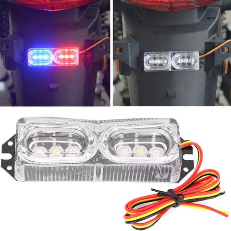 Feu stop LED moto clignotant, éclairage plaque d'immatriculation, feu arrière stroboscope 9-80V DC, compatible 9-60V, kit de sécurité pour motocyclette. (1/5)
