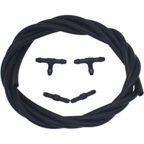 Raccord Tuyau Lave Glace Kit Durite Tuyau Essuie Glace Universel, 2M Tuyau de Pulverisation, Flexible 4 Buse d'arrosage avec Tuyau (1/4)