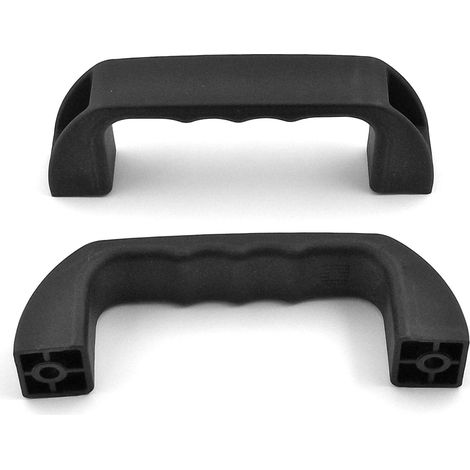 Poignée entraxe 120 mm en polyamide noir – Fixation inoxydable M6 – Design ergonomique pour prise en main facile – Utilisation extérieure – Ajile