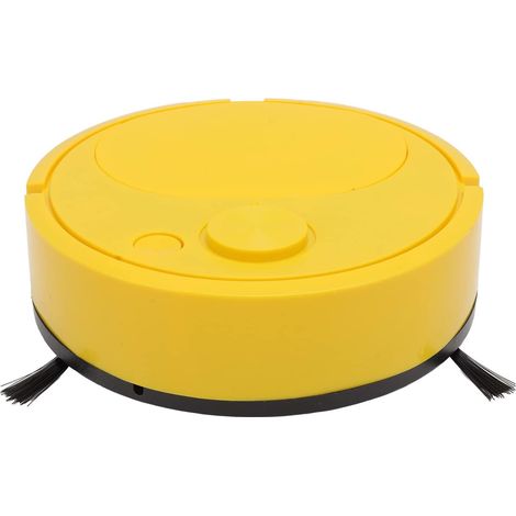 Aspirateur Robot de Balayage Intelligent, Mini Chargement USB Multifonctionnel avec évitement Automatique et Aspiration Puissante pour Bois, Carrelage, Tapis (Jaune) (1/5)