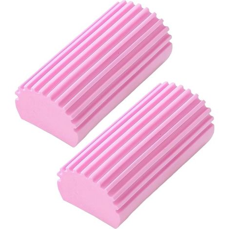 Dailygoods - Juego de 2 esponjas rosas para polvo húmedo (1/5)