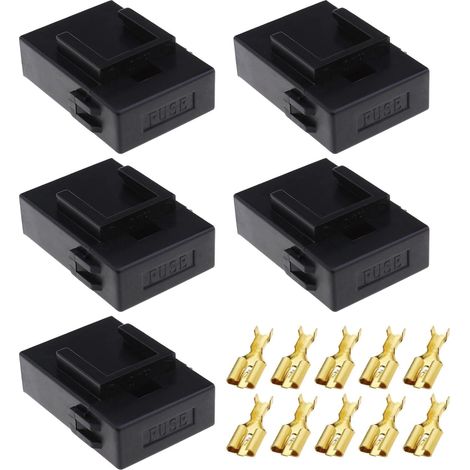 Porte-fusible à Lame Standard avec Couvercle et Borne pour 4-6mm² Taille de Câble 12/24V Voiture Marine Auto Porte-fusible Étanche (1/5)