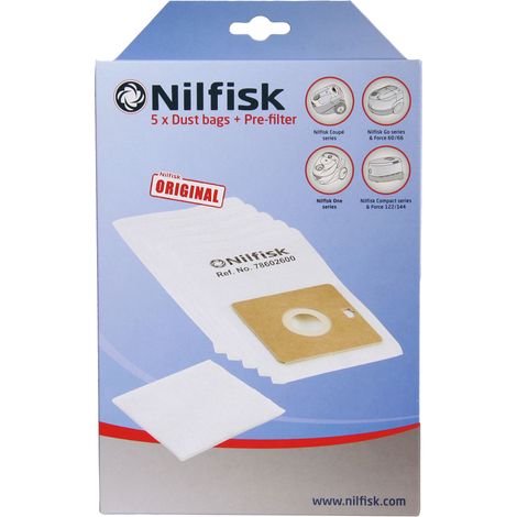 5er-Pack Staubsaugerbeutel mit Vorfilter für Nilfisk-AquaForge