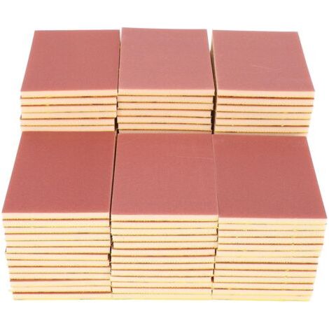 Paquete de 100 bloques de papel de lija esponjoso multiusos, grano 2000, para pulir muebles. (1/5)