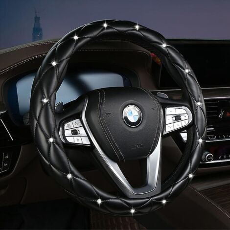 Steering Wheel Cover, Universal 15 Inch, Microfiber Viscose Leather, Breathable, Non-Slip, Warm in Winter and Cool in Summer (1/5)