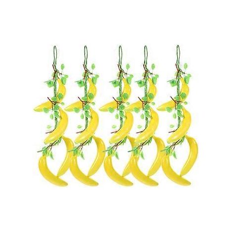 5 guirlandes de bananes artificielles suspendues, style ferme (1/4)