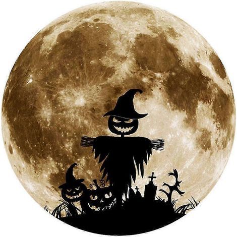 Sticker mural décoratif lumineux pour chambre d'enfant, décoration d'Halloween, adhésif pour plafond ou mur, porte, fenêtre, chambre, fête-pumpkin cross (1/5)
