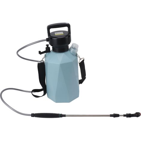 Vaporisateur électrique à 3 buses, batterie 2400 mAh, 3,7 V, 5 litres, forme diamant, bleu, pour fertiliser les plantes du jardin. (1/5)