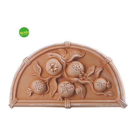 Decorazione in terracotta Antico Mestiere pannello decoro melograno