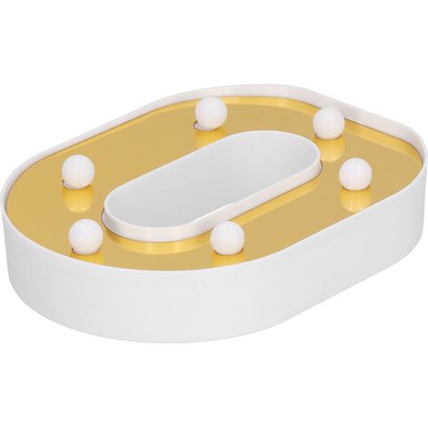 Lampe LED lettre O dorée, alphabet lumineux pour chambre, mariage, anniversaire, décoration, blanc chaud (1/5)